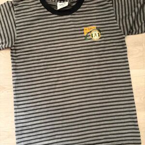 Vintage 90's Oakland A's Striped T-shirt Men's M